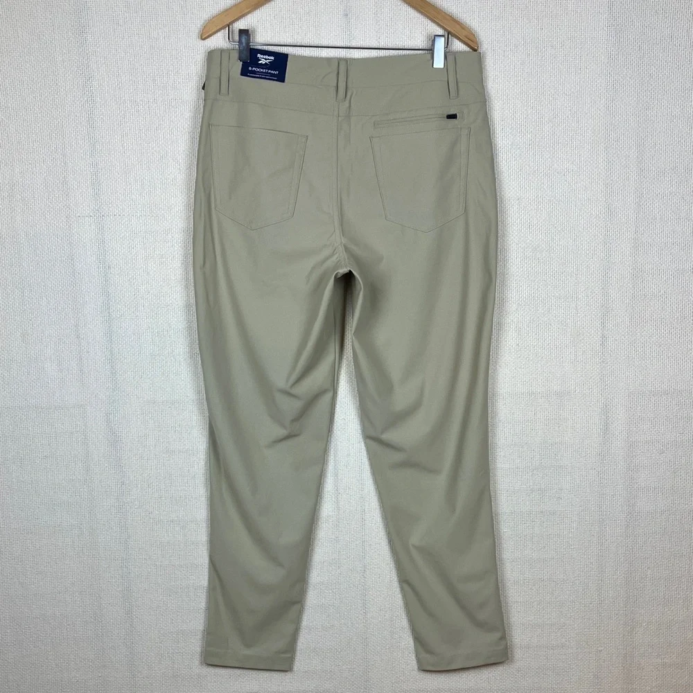 Reebok 5-Pocket 34x30 Voyager Beige Golf Pants Men's NWT